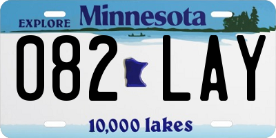 MN license plate 082LAY