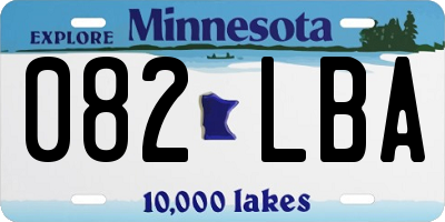 MN license plate 082LBA