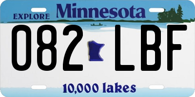 MN license plate 082LBF
