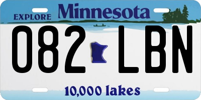 MN license plate 082LBN
