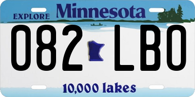 MN license plate 082LBO