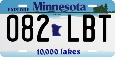 MN license plate 082LBT