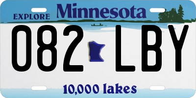 MN license plate 082LBY