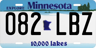 MN license plate 082LBZ