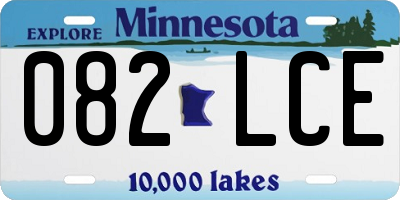 MN license plate 082LCE