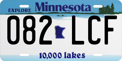 MN license plate 082LCF