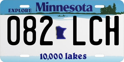 MN license plate 082LCH