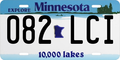 MN license plate 082LCI