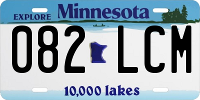 MN license plate 082LCM