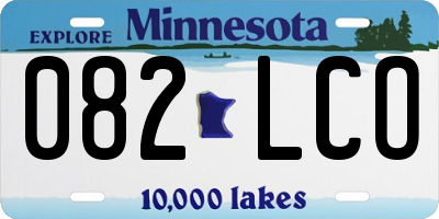 MN license plate 082LCO