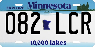 MN license plate 082LCR