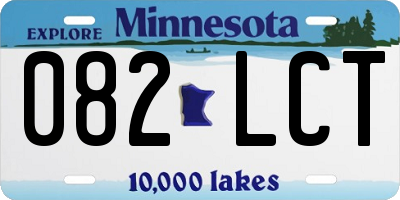 MN license plate 082LCT