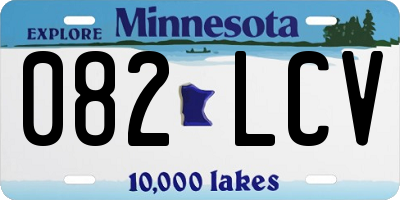 MN license plate 082LCV
