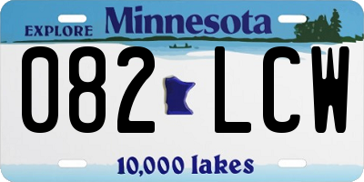 MN license plate 082LCW