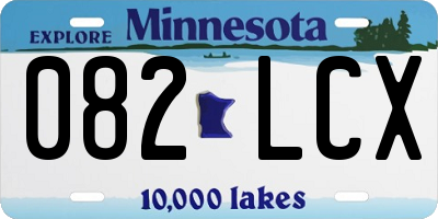 MN license plate 082LCX