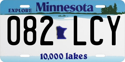 MN license plate 082LCY