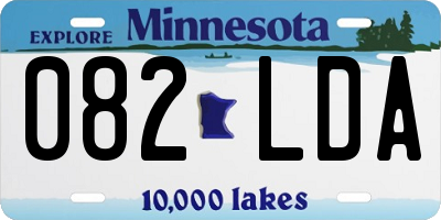 MN license plate 082LDA