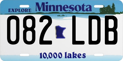 MN license plate 082LDB