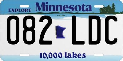 MN license plate 082LDC
