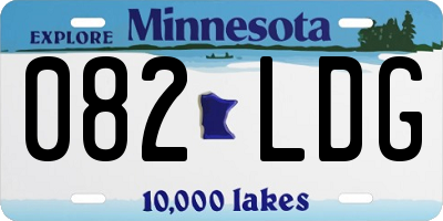 MN license plate 082LDG