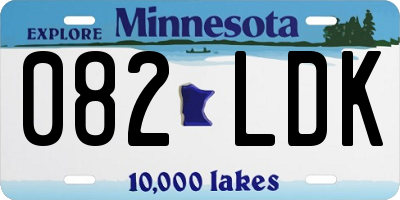 MN license plate 082LDK