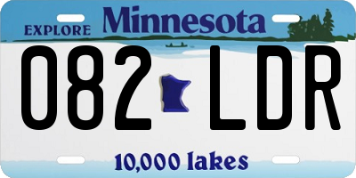 MN license plate 082LDR