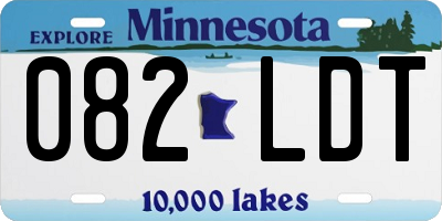 MN license plate 082LDT