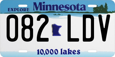MN license plate 082LDV