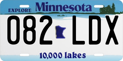 MN license plate 082LDX