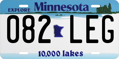 MN license plate 082LEG