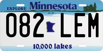 MN license plate 082LEM