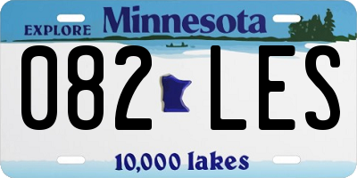 MN license plate 082LES