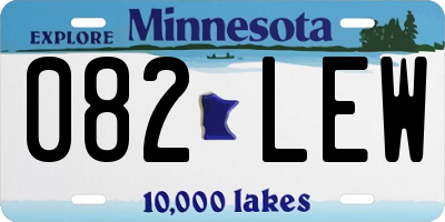 MN license plate 082LEW