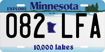 MN license plate 082LFA