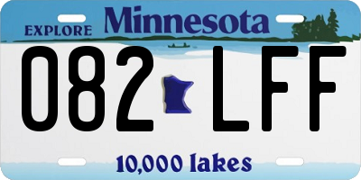 MN license plate 082LFF