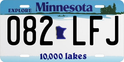 MN license plate 082LFJ