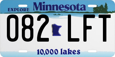 MN license plate 082LFT