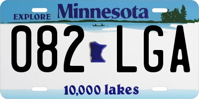 MN license plate 082LGA