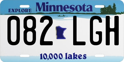 MN license plate 082LGH