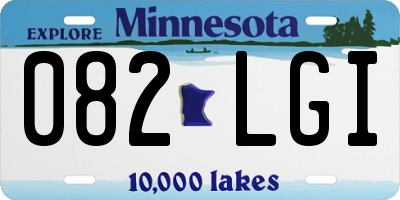 MN license plate 082LGI