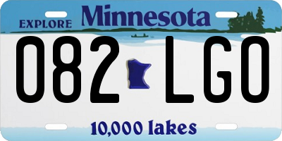 MN license plate 082LGO