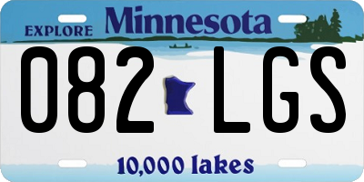 MN license plate 082LGS