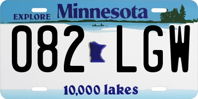 MN license plate 082LGW