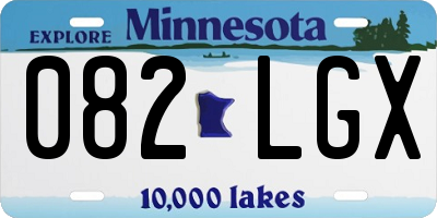MN license plate 082LGX