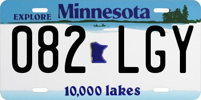 MN license plate 082LGY