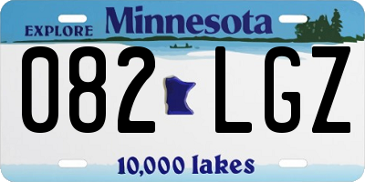 MN license plate 082LGZ