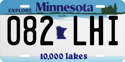 MN license plate 082LHI