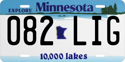 MN license plate 082LIG