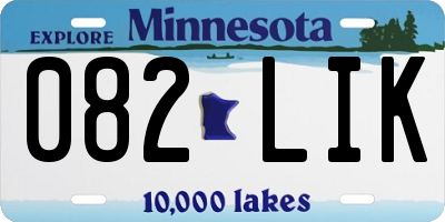 MN license plate 082LIK