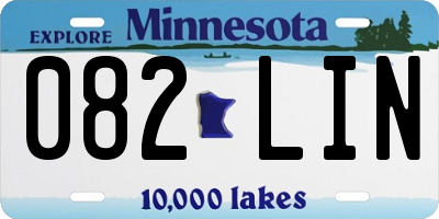 MN license plate 082LIN